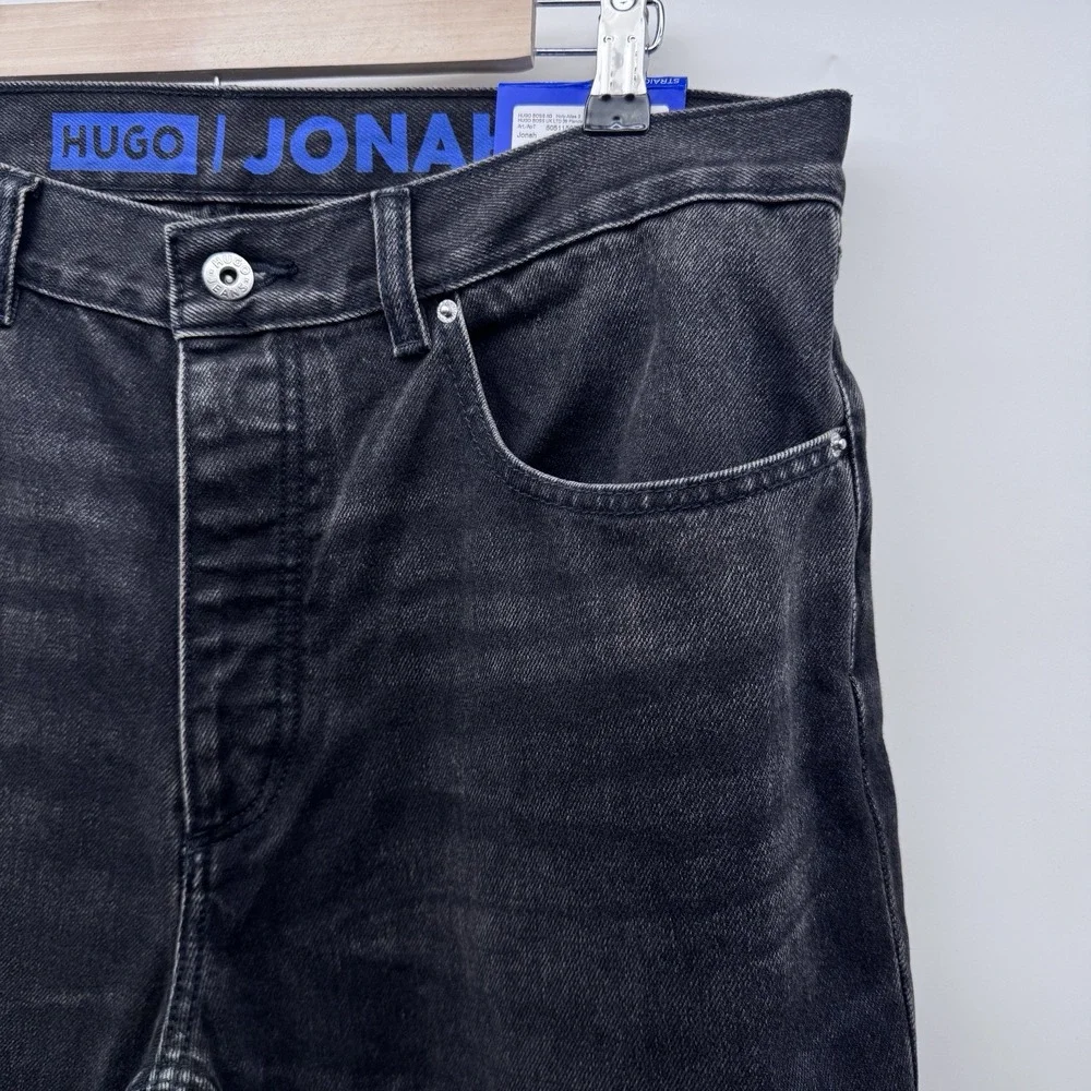 HUGO Boss Jonah Jeans Men's Size 34X32 Straight Leg Fit Black NWT